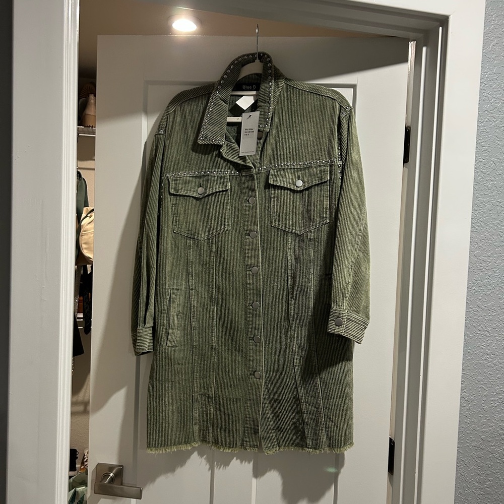 Corduroy fringe dress
